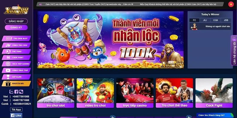 Xeng88 Tặng 100k